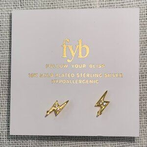 FYB Lightning Studs: Gold